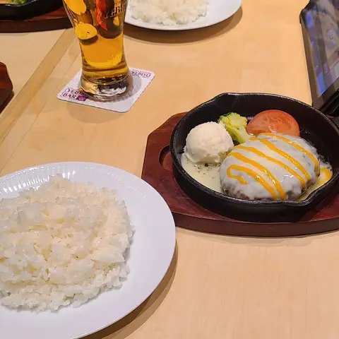 エビスバー ハンバーグセット