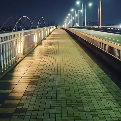 2023年2月8日 早朝散歩稲城大橋にて