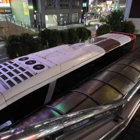深夜バスで向かうUSJ（外国人の方が多かった）