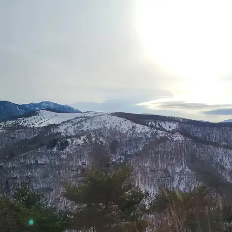 雪山の切り抜き