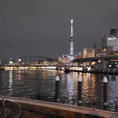 東京スカイツリー原神コラボライトアップ最終日（両国橋）