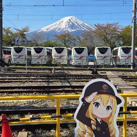 温泉むすめ（河口湖） with Mt.Fuji