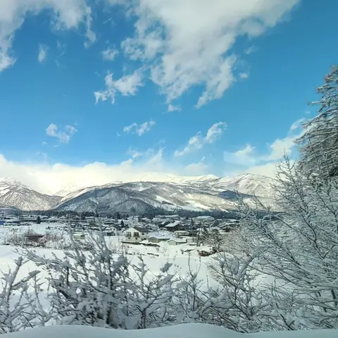 正月スキー: 雪景色＆青天の霹靂