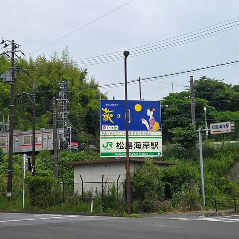 松島海岸駅 with 電車